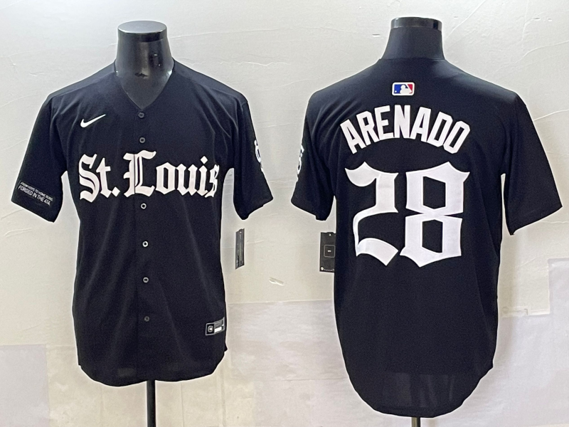Men 2025 San Francisco Giants #28 Arenado Black Five generations Joint Name Nike MLB Jersey style 2